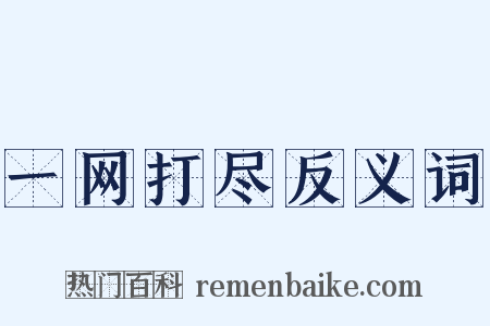 一网打尽反义词是什么意思的图片